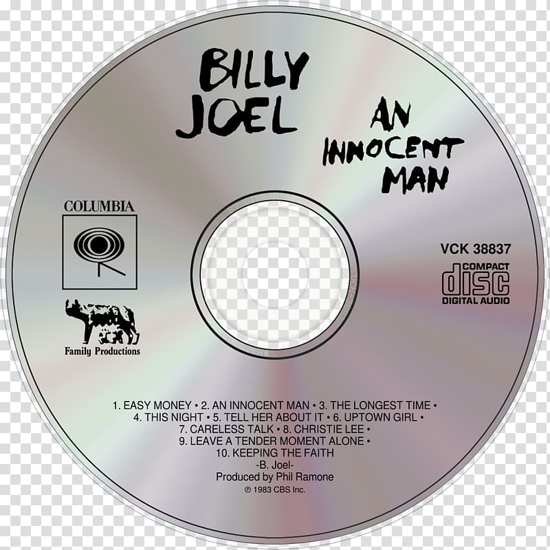 Compact disc An Innocent Man Disk Portable Network Graphics, billy joel transparent background PNG clipart