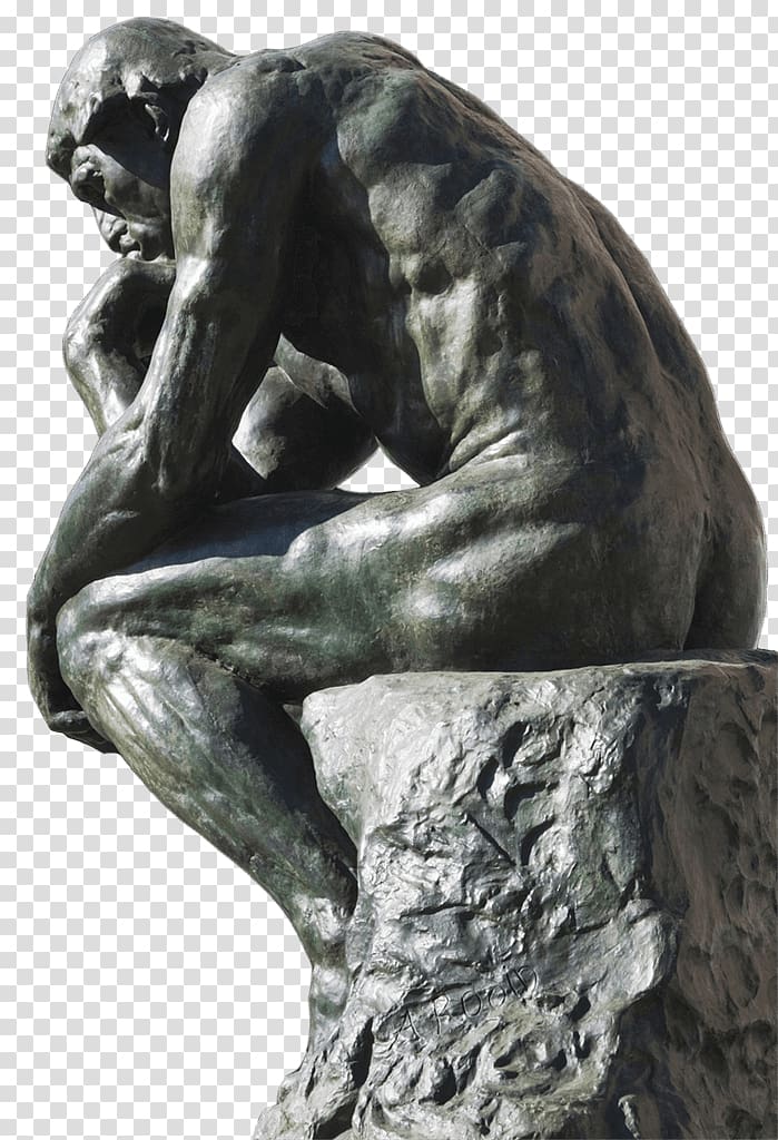 the thinker statue clipart