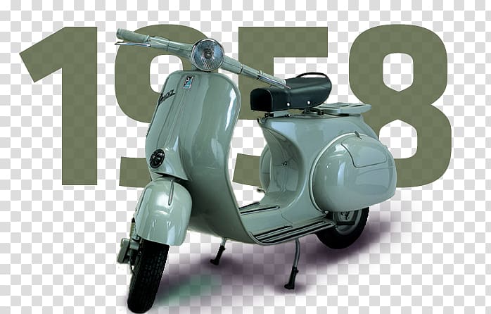 Scooter Piaggio Vespa 150 Motorcycle, vespa motor transparent background PNG clipart
