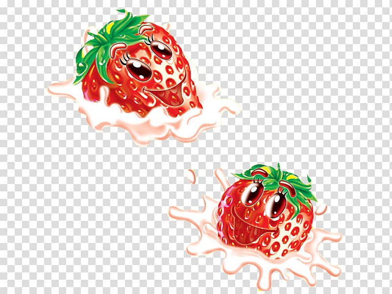 Strawberry Milk Aedmaasikas Cartoon, Strawberry milk transparent background PNG clipart