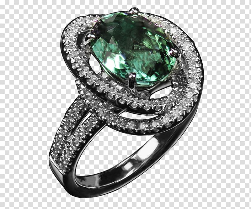 Emerald Ring Wedding Ceremony Supply Silver Diamond, emerald transparent background PNG clipart