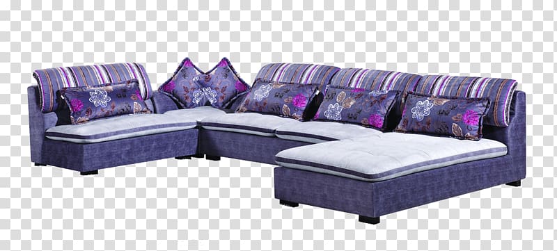 Sofa bed Table Couch Purple, Purple sofa transparent background PNG clipart