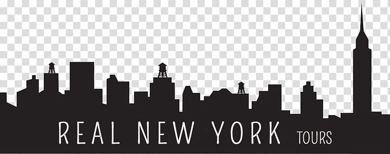 New York City Skyline Silhouette, tour guide transparent background PNG clipart