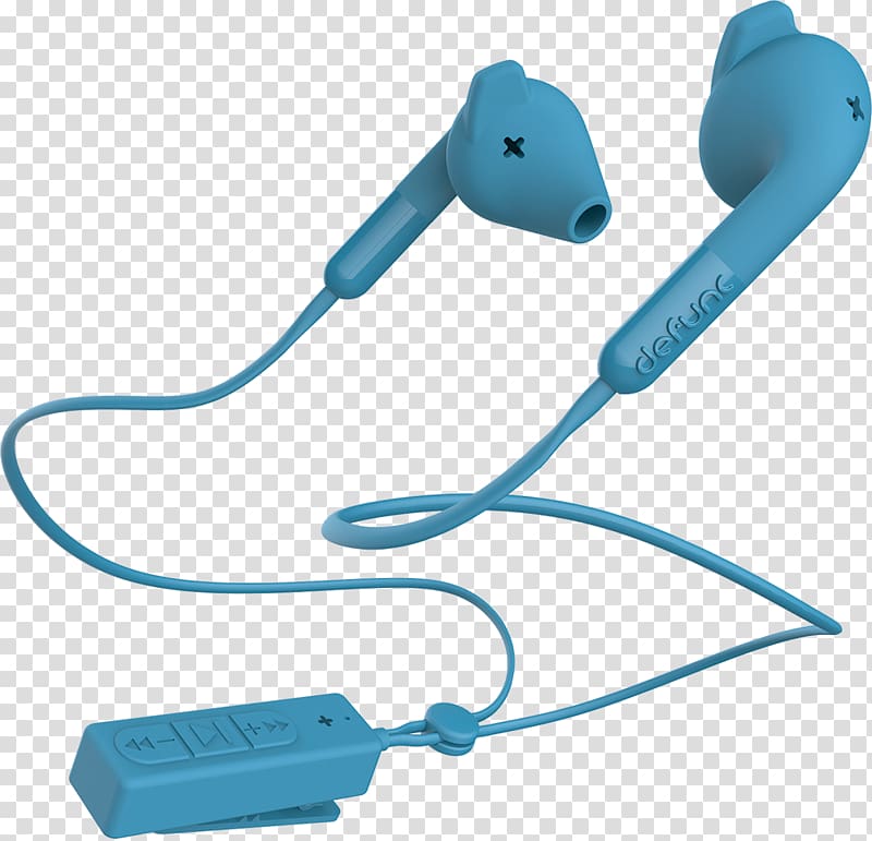 Defunc Bluetooth Hybrid In-Ear Headphones Earbud with Mic and Remote Blue De Func + Sport Earphones, Blue De Func +Hybrid Earphones Écouteur, mic transparent background PNG clipart