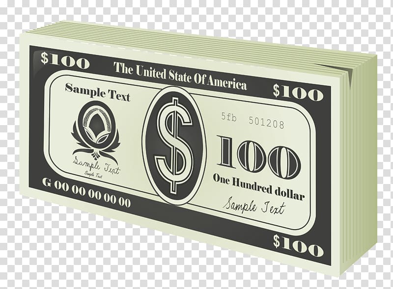 stack of 100 U.S. dollar banknotes, , 100 Bucks Wad transparent background PNG clipart