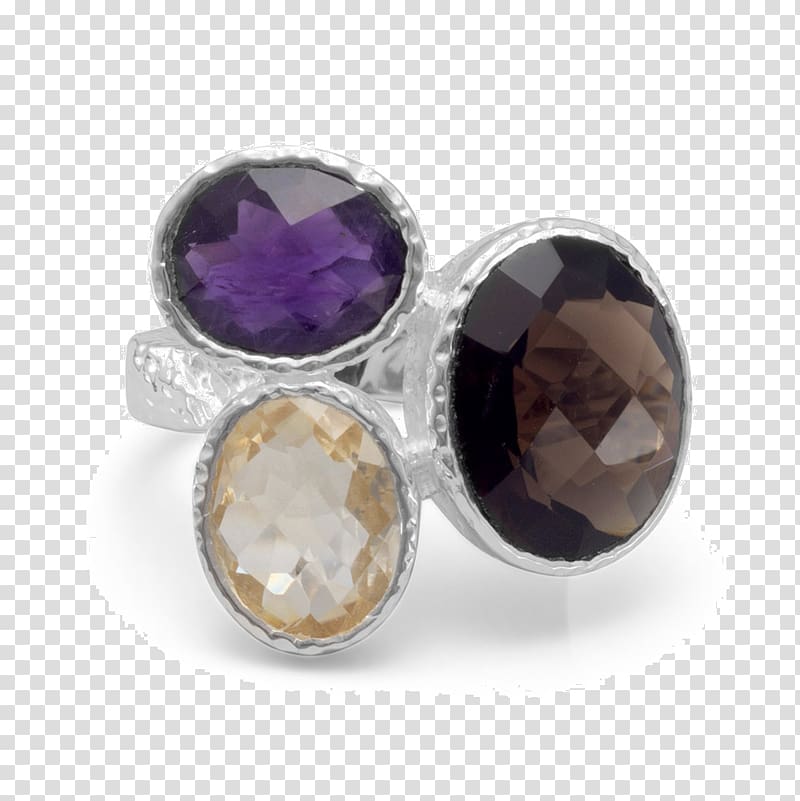 Amethyst Earring Citrine Gemstone, ring transparent background PNG clipart