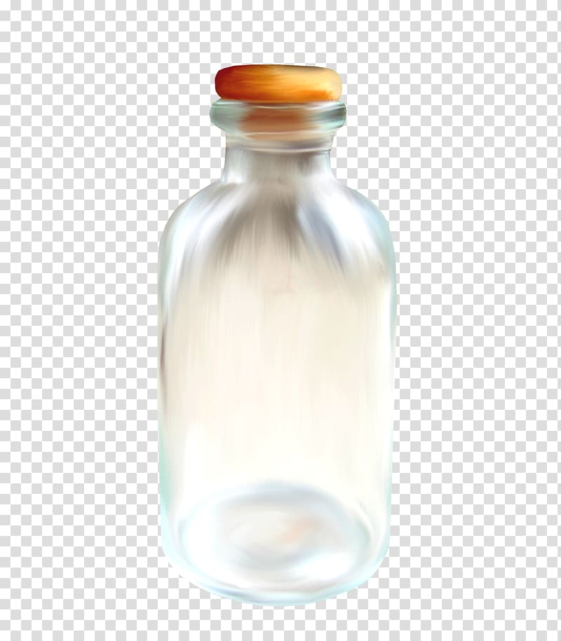 Glass bottle, Beautiful glass transparent background PNG clipart