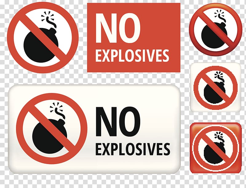 Sign Explosion Explosive material , Prohibit bomb warning signs transparent background PNG clipart