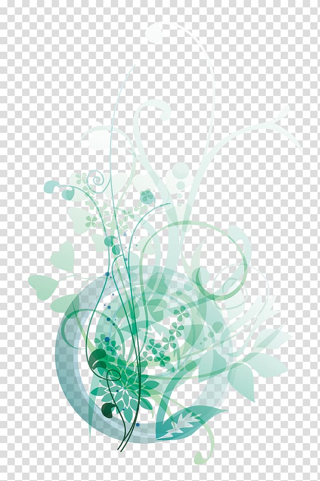 Flora Green Pattern, Floral vine pattern transparent background PNG clipart
