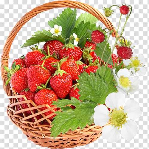 Strawberry juice Food Gift Baskets Fruit, strawberries transparent background PNG clipart