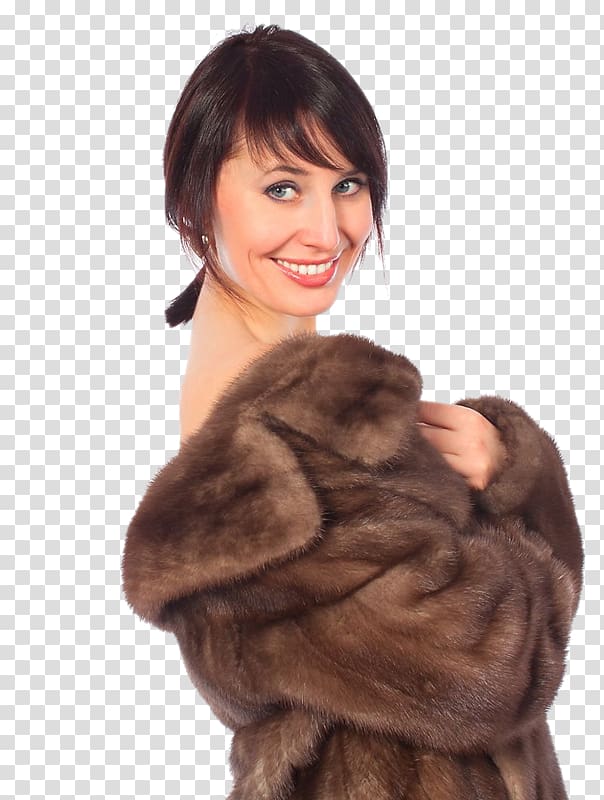 Fur clothing Coat Woman, woman transparent background PNG clipart