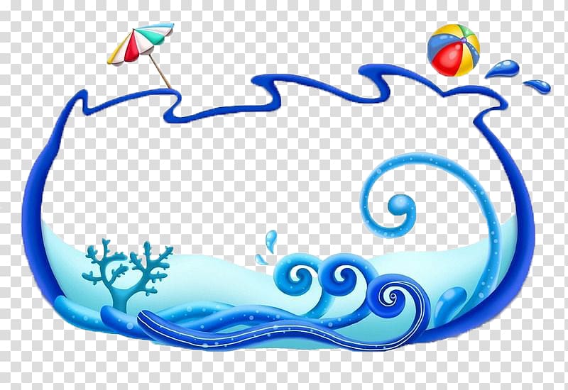 Sea Wind wave Circle Marine biology Fundal, Sea frame transparent background PNG clipart