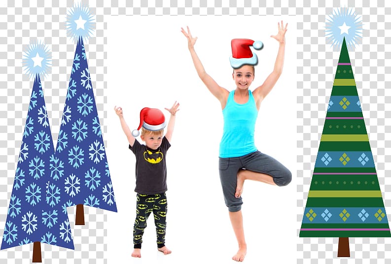Christmas Yoga Child Vriksasana Asento, yoga kids transparent background PNG clipart