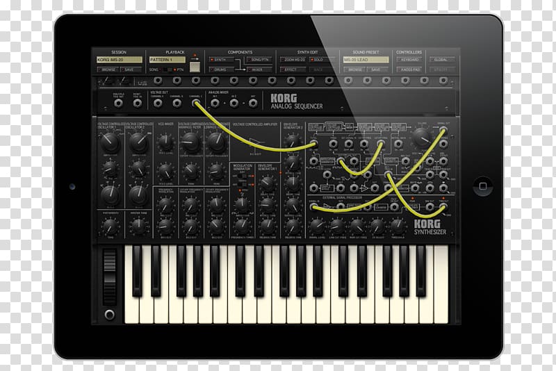 Korg MS-20 Sound Synthesizers ARP Odyssey Analog synthesizer, musical instruments transparent background PNG clipart
