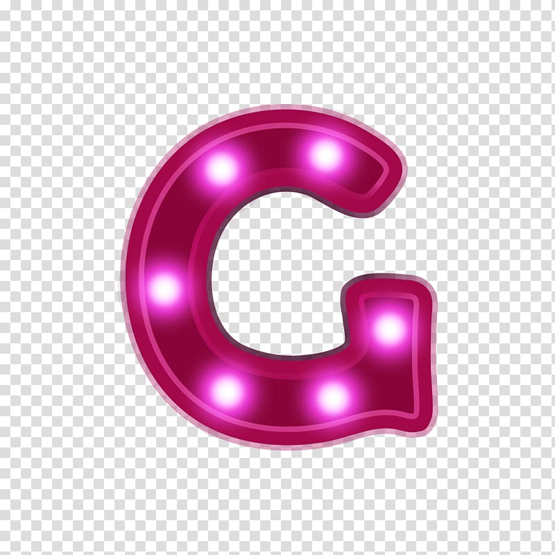 pink G signage illustration, Letter G Neon, Neon alphabet G transparent background PNG clipart
