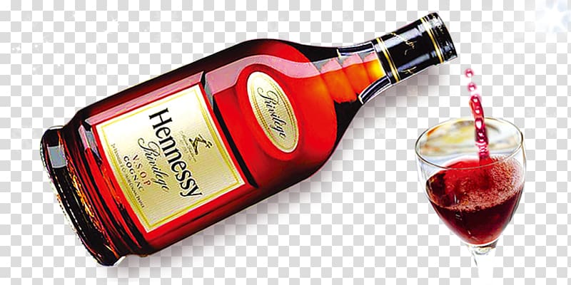 Hennessy liquor bottle, Red Wine Whisky Brandy Liqueur, Hennessy XO wine transparent background PNG clipart