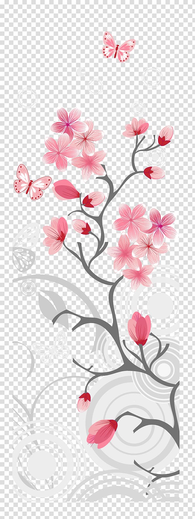 Cherry blossom Illustration, Cherry blossom branch cherry petals transparent background PNG clipart