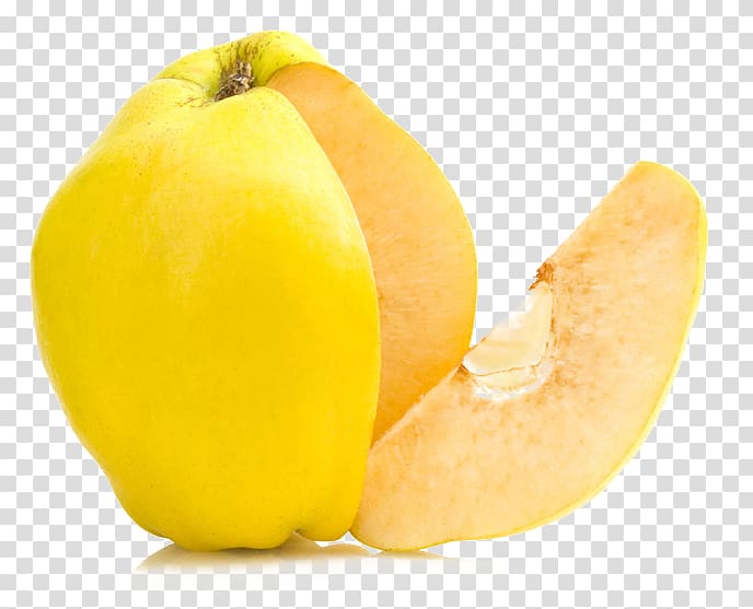 Quince fruit Ponkan Orange Apple, FIG yellow apple cut fruit transparent background PNG clipart