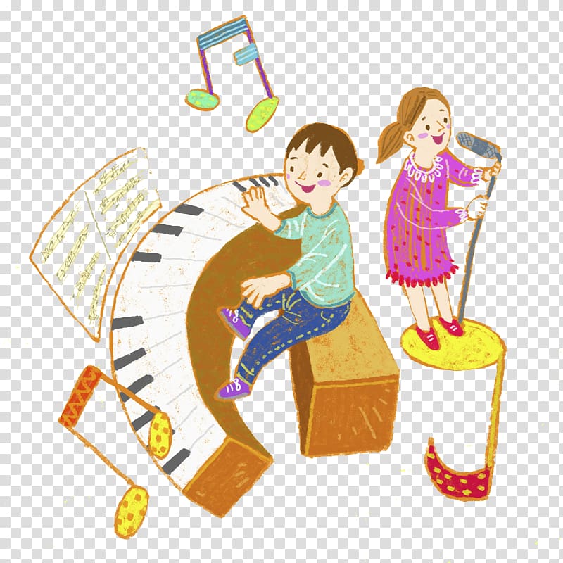 u5f69u8272u92fcu7434 Kid Piano, Baby Games Drawing, Music kids transparent background PNG clipart