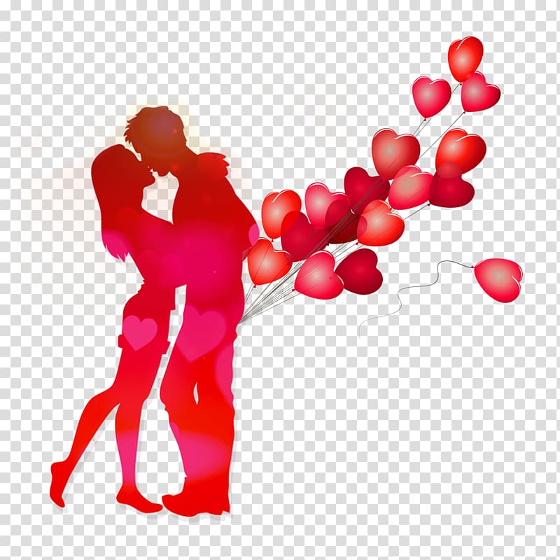 silhouette lovers transparent background PNG clipart