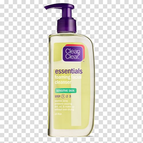 Clean & Clear ESSENTIALS Foaming Facial Cleanser Sensitive skin Cosmetics, others transparent background PNG clipart
