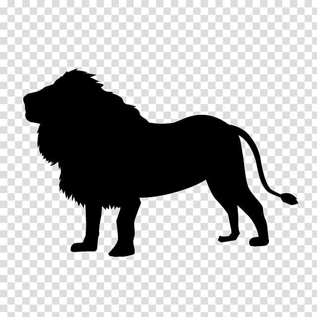 Lion Silhouette, lion transparent background PNG clipart