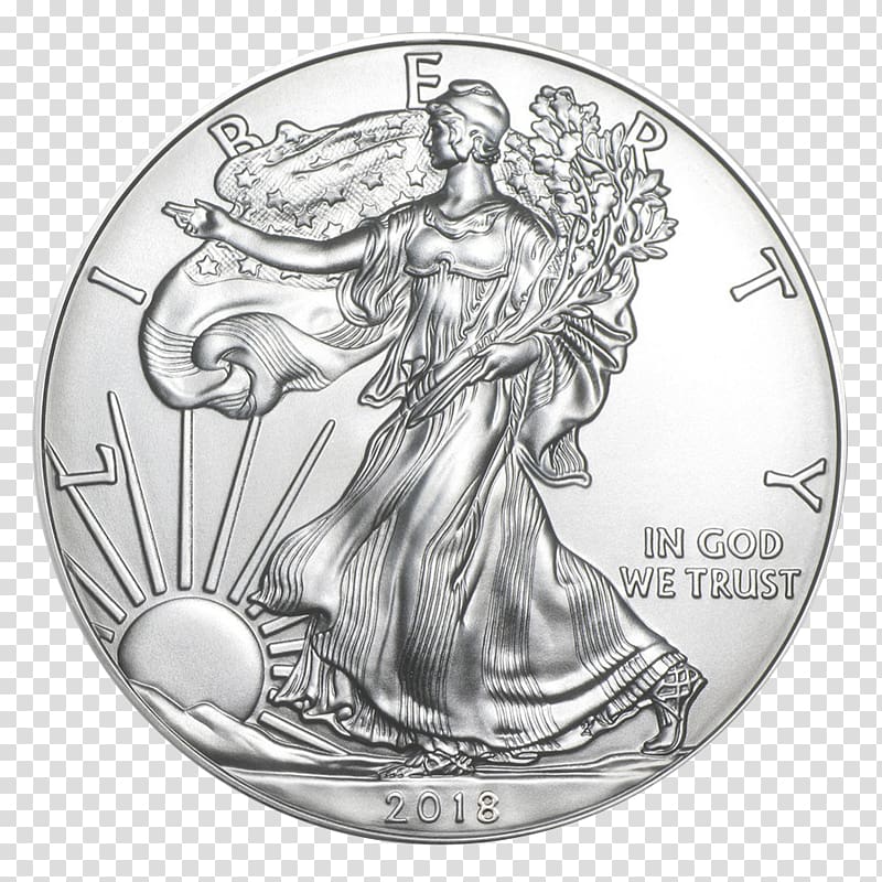 American Silver Eagle Bullion coin United States Mint, 5 dime coin transparent background PNG clipart