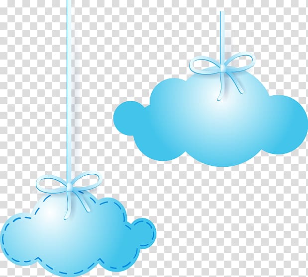two blue clouds illustration, Blue Cloud Euclidean Computer file, Blue clouds transparent background PNG clipart