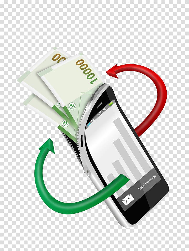Money Finance, The shape of the mobile phone wallet transparent background PNG clipart