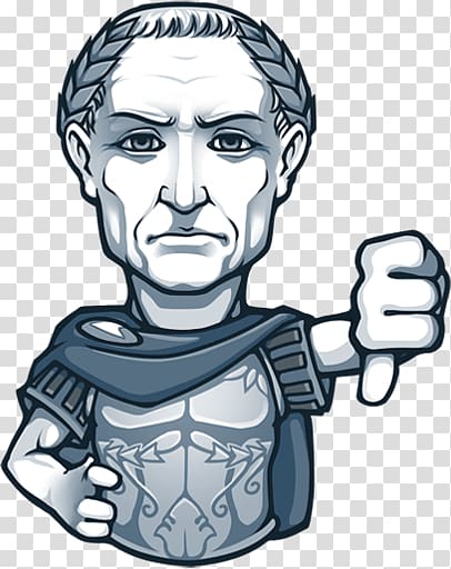 Julius Ceasar , Caesar Sticker Thumb Down transparent background PNG clipart