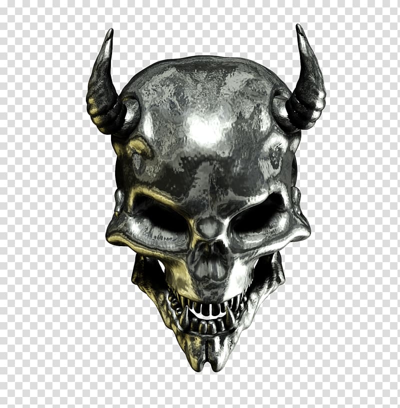 Skull Bone Skeleton, Black Skull transparent background PNG clipart