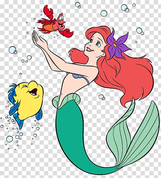 Disney Ariel, Flounder, and Sebastian illustration, Ariel The Little Mermaid Sebastian , Ariel transparent background PNG clipart