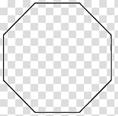 octagonal black and white art, Octagon transparent background PNG clipart
