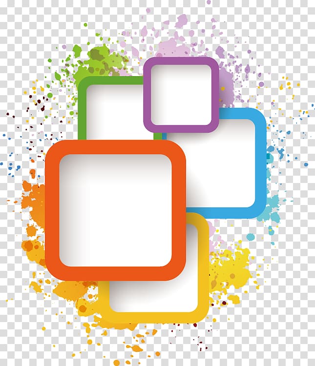 Adobe Illustrator Illustration, Ink box element, assorted-color transparent background PNG clipart