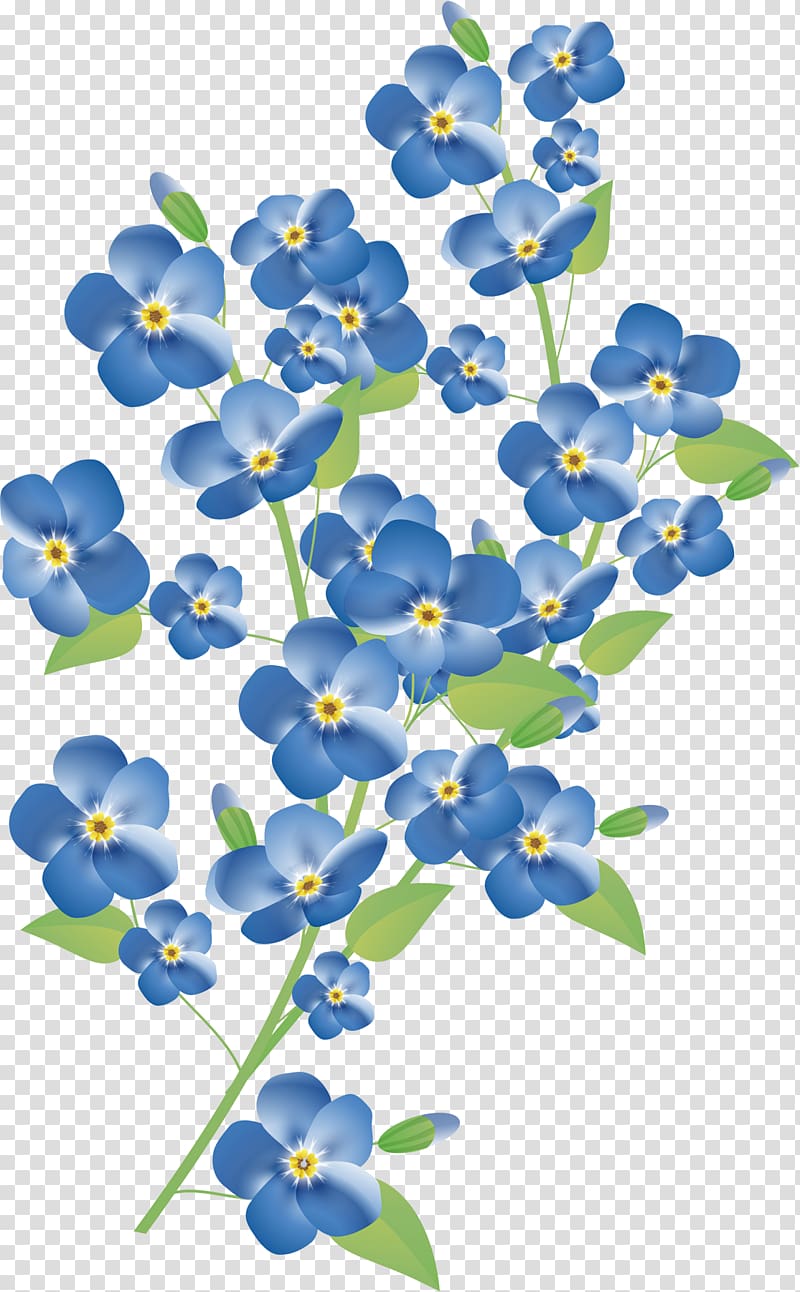 , blue flowers transparent background PNG clipart