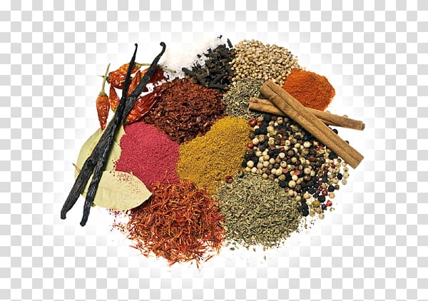 assorted-color powders, Indian cuisine Mortar and pestle Suribachi Spice Ingredient, Tea, Herbs, Spices transparent background PNG clipart