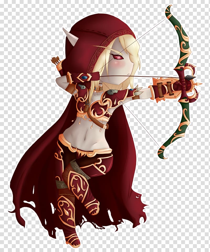 World of Warcraft: Wrath of the Lich King Sylvanas Windrunner Chibi Video game Anime, wow transparent background PNG clipart