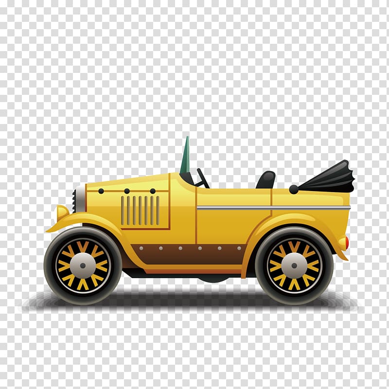Car illustration Illustration, yellow convertible transparent background PNG clipart