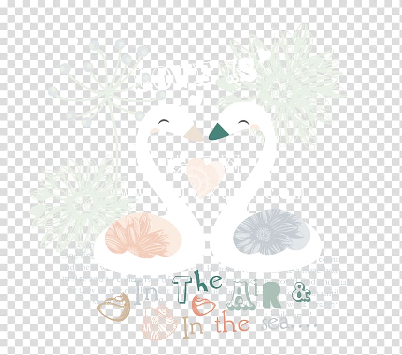 Paper Logo Pattern, fresh decorative swan transparent background PNG clipart