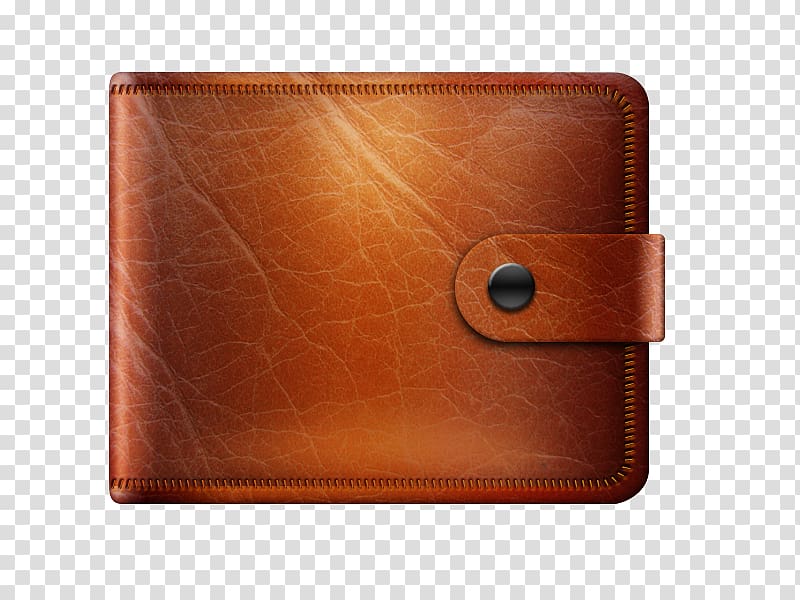 Wallet Leather Designer Brown, Yellow Purse transparent background PNG clipart