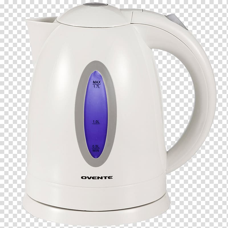 white Ovente electric kettle, Ovente White Water Boiler transparent background PNG clipart
