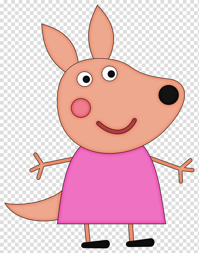 pink kangaroo graphic, Daddy Pig Mummy Pig YouTube, peppa transparent background PNG clipart