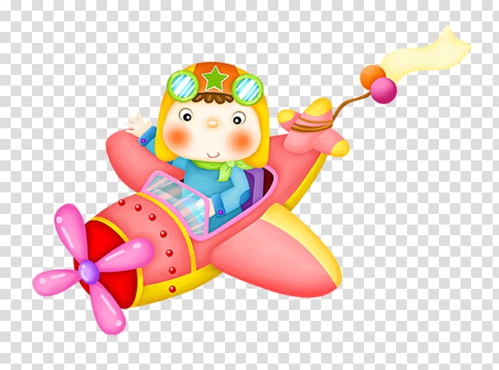 boy ride on plane art, Airplane Paper Cartoon , cute cartoon airplane transparent background PNG clipart