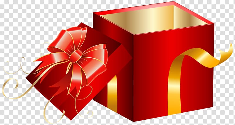 red gift box , Gift Box , Opened Red Gift Box transparent background PNG clipart