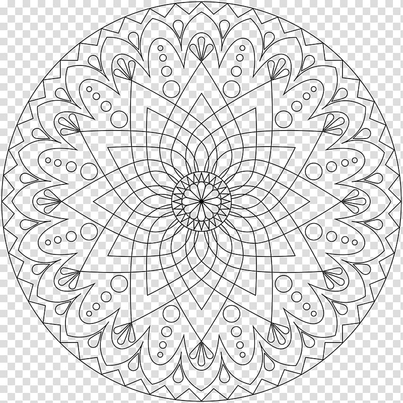 Mantra Mandala, the Meditation Art for Adults To Coloring Drawing
