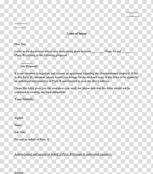 Document Template PDF Microsoft Word Letter of intent, others transparent background PNG clipart