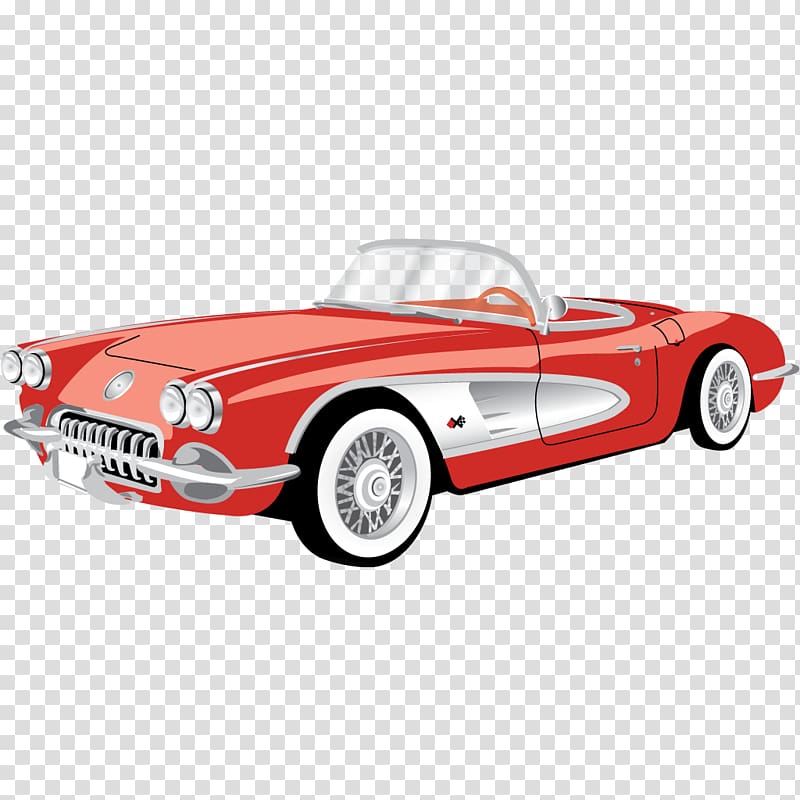 classic car brand model car motor vehicle, Car Chevrolet Corvette Cabriolet transparent background PNG clipart