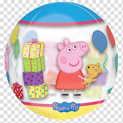 Balloon George Pig Party Birthday Piñata, balloon transparent background PNG clipart