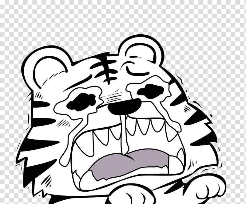 Computer file, Crying tiger transparent background PNG clipart