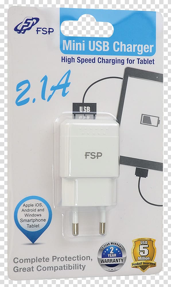 Battery charger AC adapter FSP Group USB, Usb Charger transparent background PNG clipart